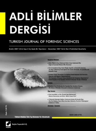 Adli Bilimler Dergisi – Cilt:6 Sayı:4 Aralık 2007 - Kitapiks.com