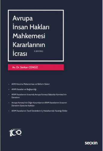 Avrupa İnsan Hakları Mahkemesi Kararlarının İcrası - Kitapiks.com