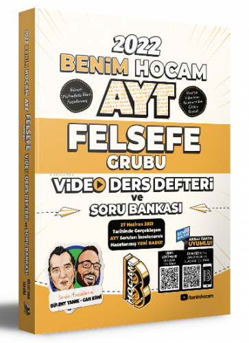Benim Hocam Yayınları 2022 AYT Felsefe Grubu Video Ders Defteri ve Soru Bankası