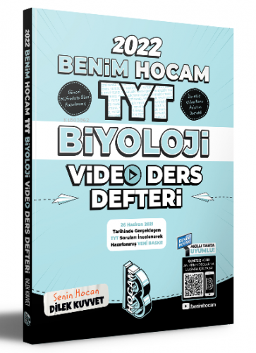 Benim Hocam Yayınları 2022 TYT Biyoloji Video Ders Defteri
