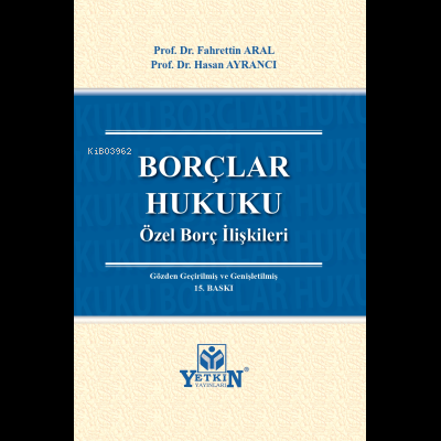 Borçlar Hukuku (Özel Borç İlişkileri) - Kitapiks.com