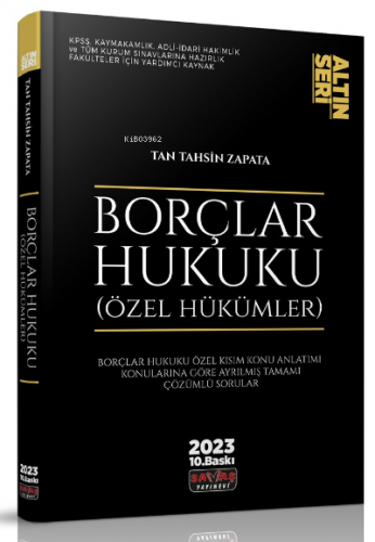 Borçlar Hukuku Özel Hükümler Konu Anlatımı