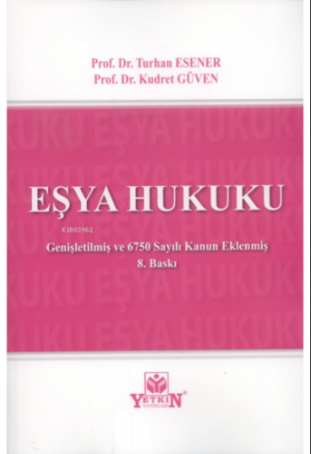Eşya Hukuku - Kitapiks.com