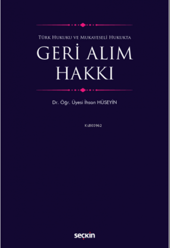 Geri Alım Hakkı - Kitapiks.com