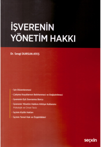 İşverenin Yönetim Hakkı - Kitapiks.com