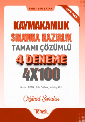 Kaymakamlık Sınavına Hazırlık Tamamı Çözümlü 4 Deneme - Kitapiks.com