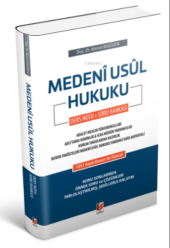 Medeni Usul Hukuku Ders Notu & Soru Bankası - Kitapiks.com