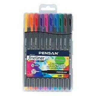 Pensan Fineliner 6500 10 Renk Plastik Kutulu - Kitapiks.com