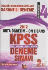 2012 Orta Öğretim - Ön Lisans KPSS Genel Yetenek - Genel Kültür Deneme Sınavı