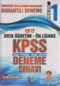 2012 Orta Öğretim - Ön Lisans KPSS Genel Yetenek - Genel Kültür Deneme Sınavı