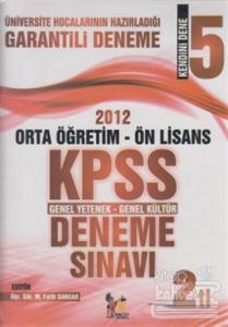 2012 Ortaöğretim - Ön Lisans KPSS Genel Yetenek - Genel Kültür Deneme Sınavı