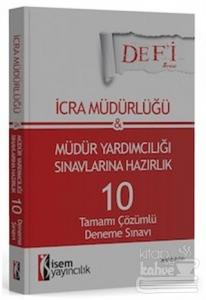 2015 Defi İcra Müdürlüğü ve Müdür Yardımcılığı Sınavlarına Hazırlık Tamamı Çözümlü 10 Deneme Sınavı