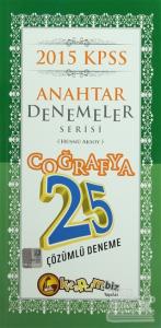 2015 KPSS Anahtar Denemeler Serisi Coğrafya 25 Çözümlü Deneme