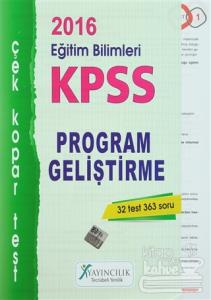 2016 KPSS Eğitim Bilimleri Program Geliştirme Çek Kopar Test