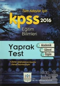 2016 KPSS Eğitim Bilimleri Yaprak Test