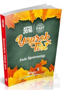 2016 KPSS ÖABT Fizik Öğretmenliği Çek Kopart Yaprak Test