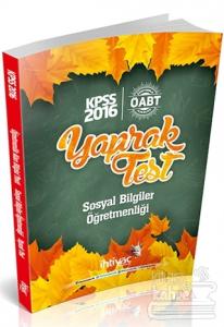 2016 KPSS ÖABT Sosyal Bilgiler Öğretmenliği Çek Kopart Yaprak Test