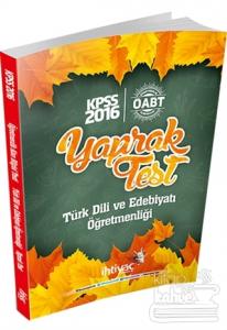 2016 KPSS ÖABT Türk Dili ve Edebiyatı Öğretmenliği Çek Kopart Yaprak Test