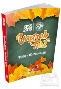 2016 KPSS ÖABT Türkçe Öğretmenliği Çek Kopart Yaprak Test