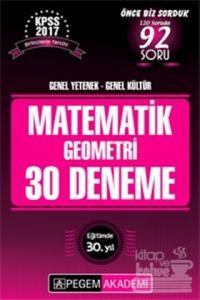 2017 KPSS Genel Yetenek Sayısal Bölüm Matematik - Geometri 30 Deneme