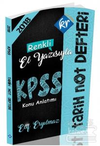 2018 KPSS Tarih Konu Anlatımlı Not Defteri