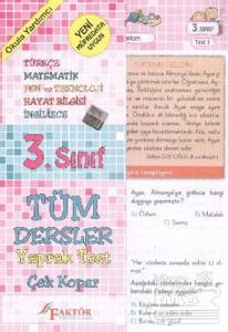 3. Sınıf Tüm Dersler Çek-Kopar! Yaprak Test