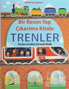 Bir Resim Yap Çıkartma Kitabı - Trenler