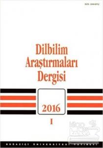 Dilbilim Araştırmaları Dergisi 2016 - 1
