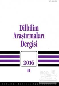 Dilbilim Araştırmaları Dergisi 2016 - 2