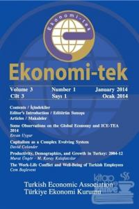 Ekonomi-tek Volume / Cilt: 3 No: 1 January / Ocak 2014
