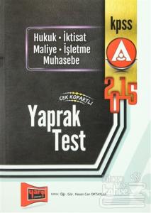 KPSS A Grubu 2015 / Hukuk, İktisat, Maliye, İşletme, Muhasebe Çek Kopartlı Yaprak Test
