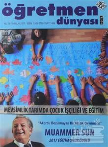 Öğretmen Dünyası Dergisi Sayı: 456 Aralık 2017