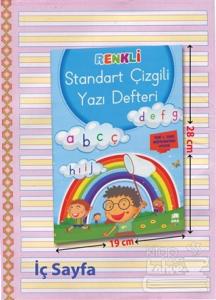 Renkli Standart Çizgili Yazı Defteri A4 Ebat