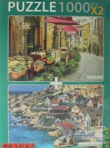 Vintage Cafe - Temel Reis Kasabası  Puzzle (2 X 1000 Parça)