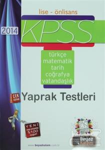 2014 KPSS Lise - Önlisans Yaprak Testleri Çek Kopar