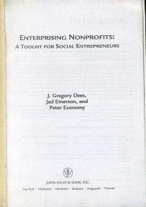 Enterprising Nonprofits (Fotokopi Kitap) Peter Economy