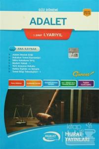 Güz Dönemi Adalet 1. Sınıf 1. Yarıyıl