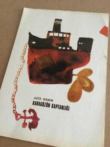 Mengü Ertel Afiş - Karagözün Kaptanlığı - Aziz Nesin - Kitap Kapağı Me