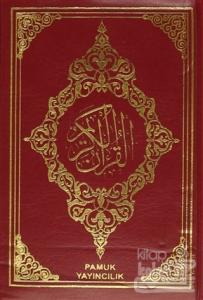 Kur'an-ı Kerim Çanta Boy Bordo Kılıflı (Kod: 016) (Ciltli)