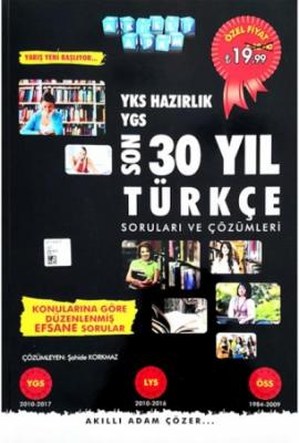 Akıllı Adam YKS Hazırlık Son 30 Yıl Türkçe Soruları ve Çözümleri