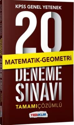Yediiklim KPSS Genel Yetenek Matematik Geometri Tamamı Çözümlü 20 Deneme Sınavı-YENİ