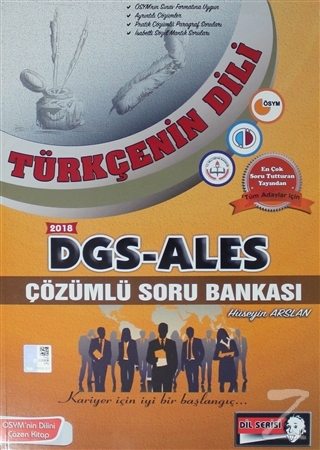 2018 DGS - ALES Türkçenin Dili Çözümlü Soru Bankası Hüseyin Arslan