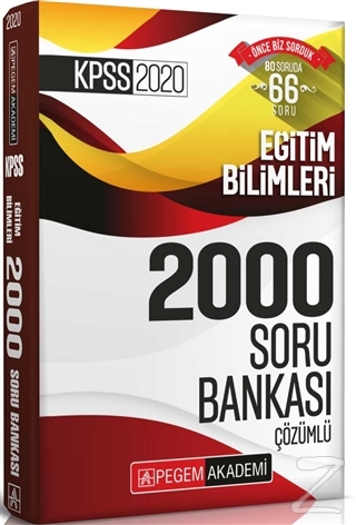 2020 KPSS Eğitim Bilimleri Çözümlü Efsane 2000 Soru Bankası Kolektif