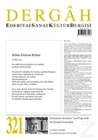 Dergah Edebiyat Kültür Sanat Dergisi Sayı: 321 Kasım 2016 Kolektif