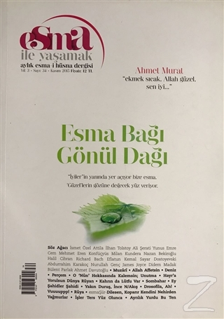 Esma-i Hüsna Dergisi Yıl: 3 Sayı: 34 Kasım 2015 Kolektif