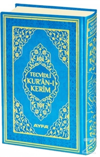 Tecvidli Kur'an-ı Kerim Cami Boy Mühürlü (Mavi Kapaklı) (135TR) (Ciltl