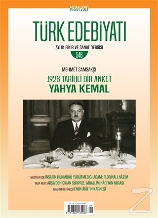 Türk Edebiyatı Dergisi Sayı: 546 Nisan 2019 Kolektif