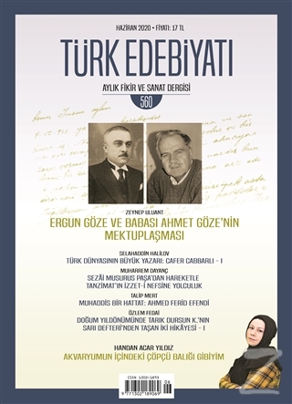 Türk Edebiyatı Dergisi Sayı: 560 Haziran 2020 Kolektif