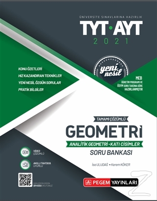 TYT-AYT 2021 Tamamı Çözümlü Geometri Analitik Geometri - Katı Cisimler