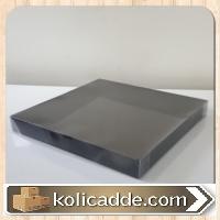 Asetat Kapaklı Altı Siyah Kutu 35x35x10 cm.